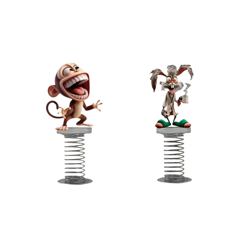2D Acrylic Car Accessory: 1/2/3Pcs Fun Monkey Bobblehead Pendant Oasis Select 2PCS