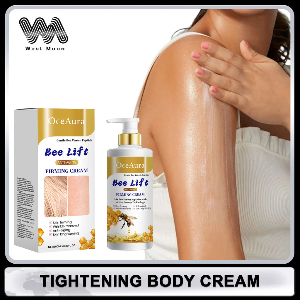 Bee Firming Body Cream Wrinkle Removal Fine Lines Improve Sagging Skin Increase Elasticity Massage Brighten Lifting Body Lotion Oasis Select