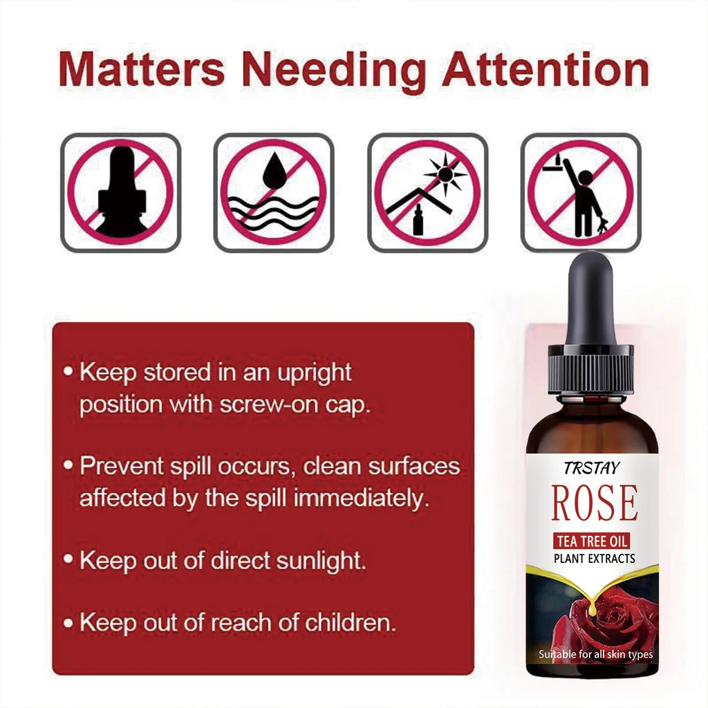 Natural Rose Essential Oil – Moisturizing & Firming Body Oil