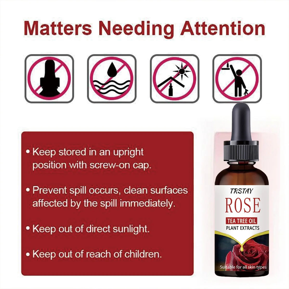 Natural Rose Essential Oil – Moisturizing & Firming Body Oil