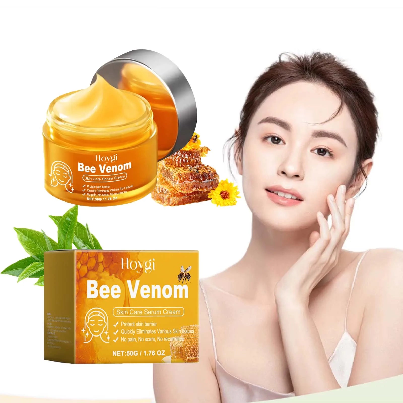 Hoygi Bee Venom Face Cream – Moisturizing, Firming & Brightening Face Moisturizer Cream Oasis Select