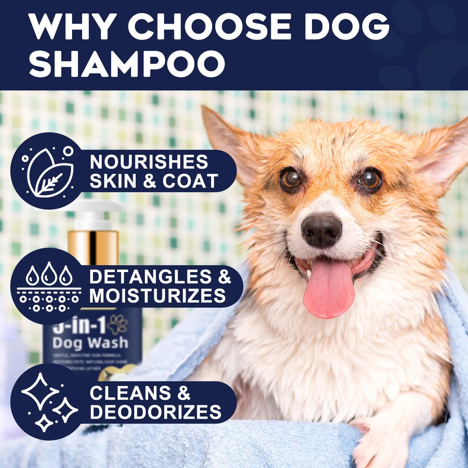 Pet Shampoo for Cats & Dogs – Coat Care & Odor Removal 200ml Pet Grooming Shampoo Oasis Select