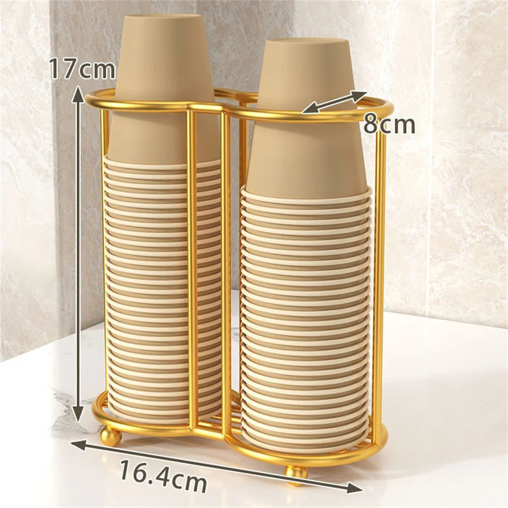 Metal Disposable Cup Dispenser Rack | Rust-Proof Organizer
