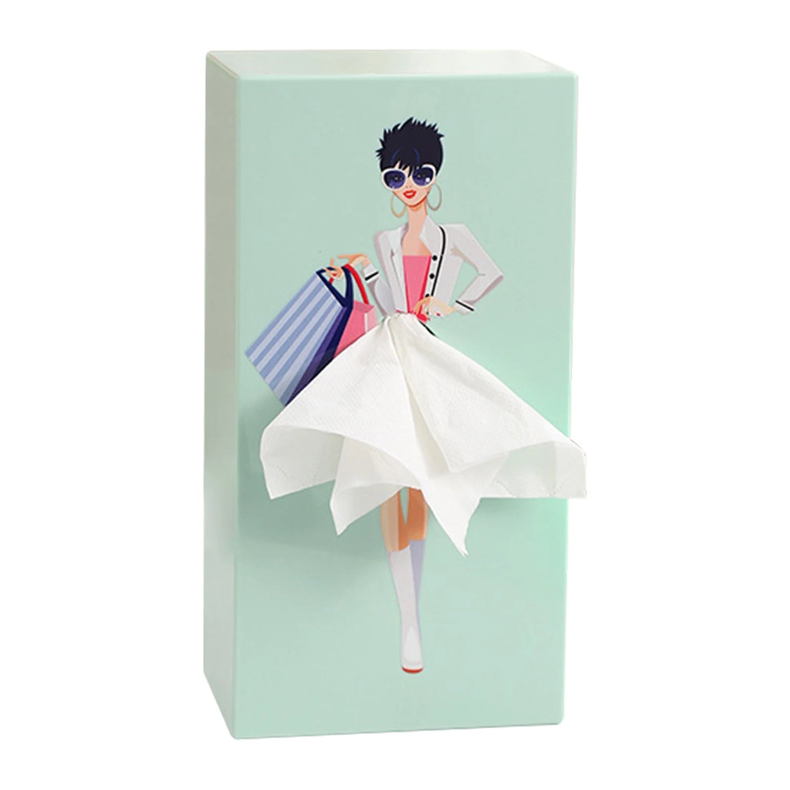 Pop-Art Flying Skirt Tissue Box Holder | Cute Novelty Decor