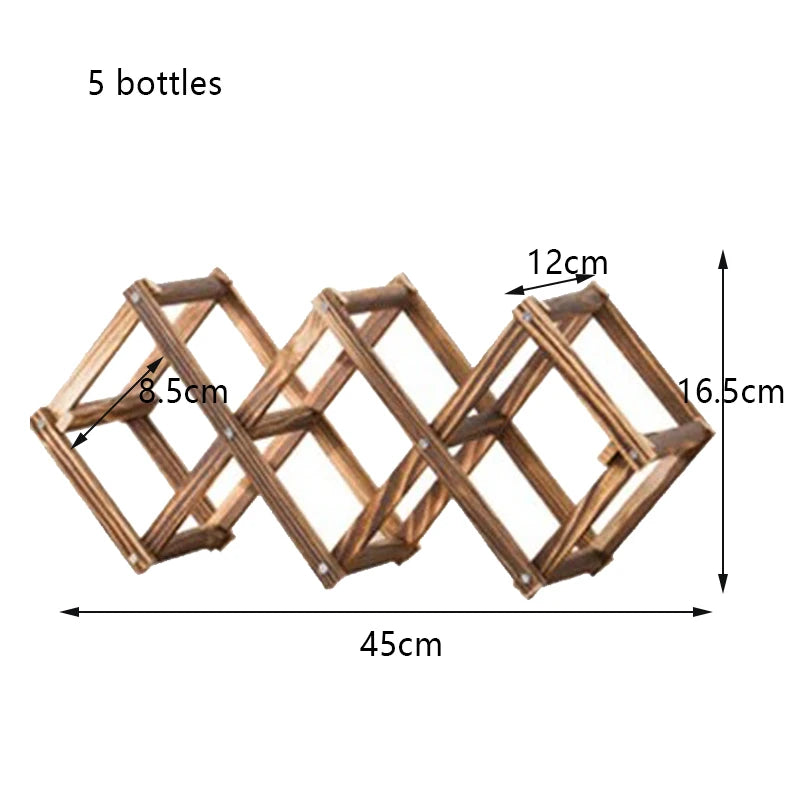 Wooden Wine Rack Wine Holders Kitchen Assembled Display Stand Organizer Bar Storage Bar Wine Cabinet Wine Bottle Display Rack Oasis Select 5 bottles B
