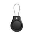 Waterproof AirTag Case with Steel Cable & Keychain Holder AirTag Protective Case Oasis Select black