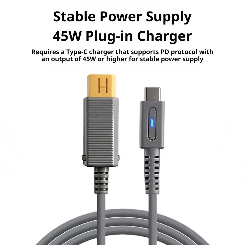 45W USB-C PD Charging Cable for Nintendo Wii U – 1.8m