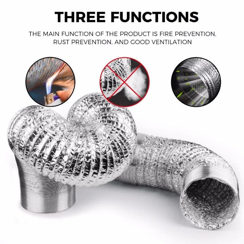 Flexible Aluminum Foil Ventilation Duct Hose | 80–200mm