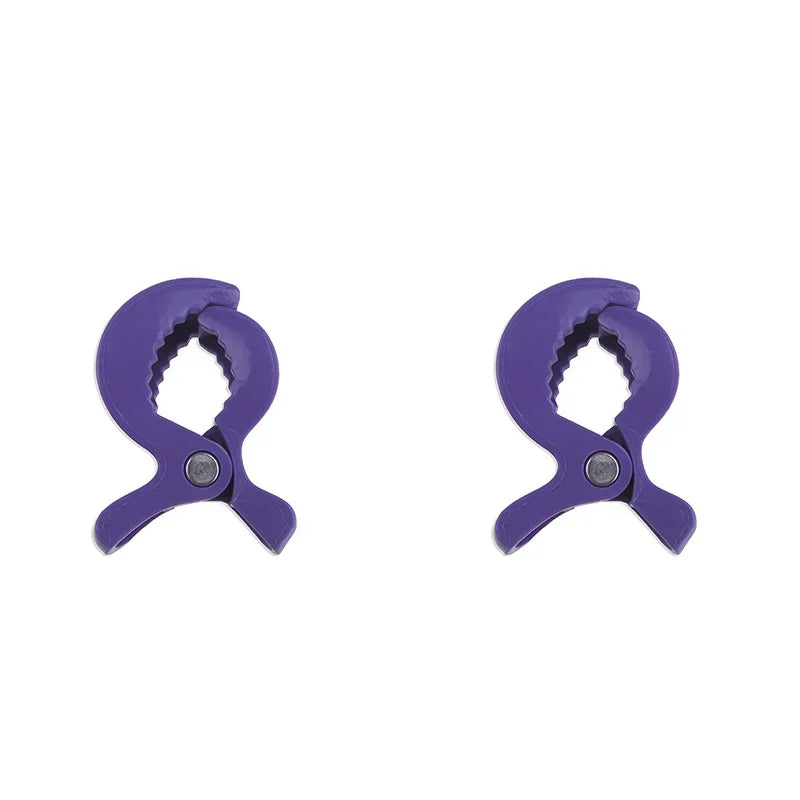 1-4PCs Baby Colorful Car Seat Accessories Plastic Pushchair Toy Clip Pram Stroller Peg To Hook Cover Blanket Mosquito Net Clips Oasis Select Purple 2pcs
