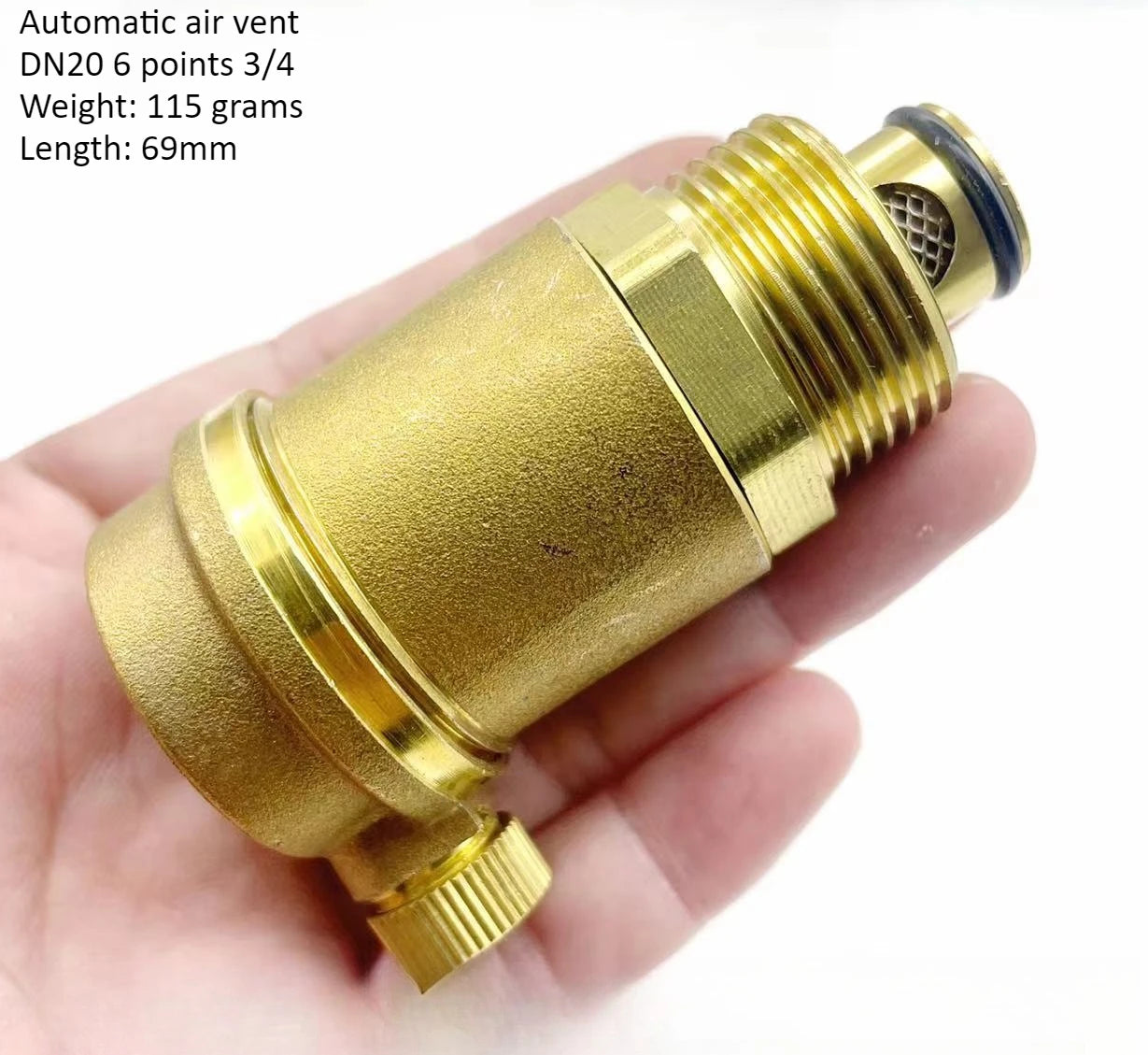 Brass Household Valve Accessories 1/2 3/4 "1-inch Solar Water Heater Automatic Exhaust Heating Exhaust Pressure Relief Valve Oasis Select DN20 6 points Exhaust valve