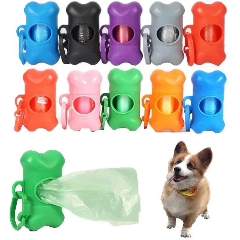 1/3pc Bone Shaped Bag Dispenser Disposable Pet Dog Waste Bag Holder Plastic Garbage Bag Case Carrier Disposal Poop Bag Dispenser Oasis Select