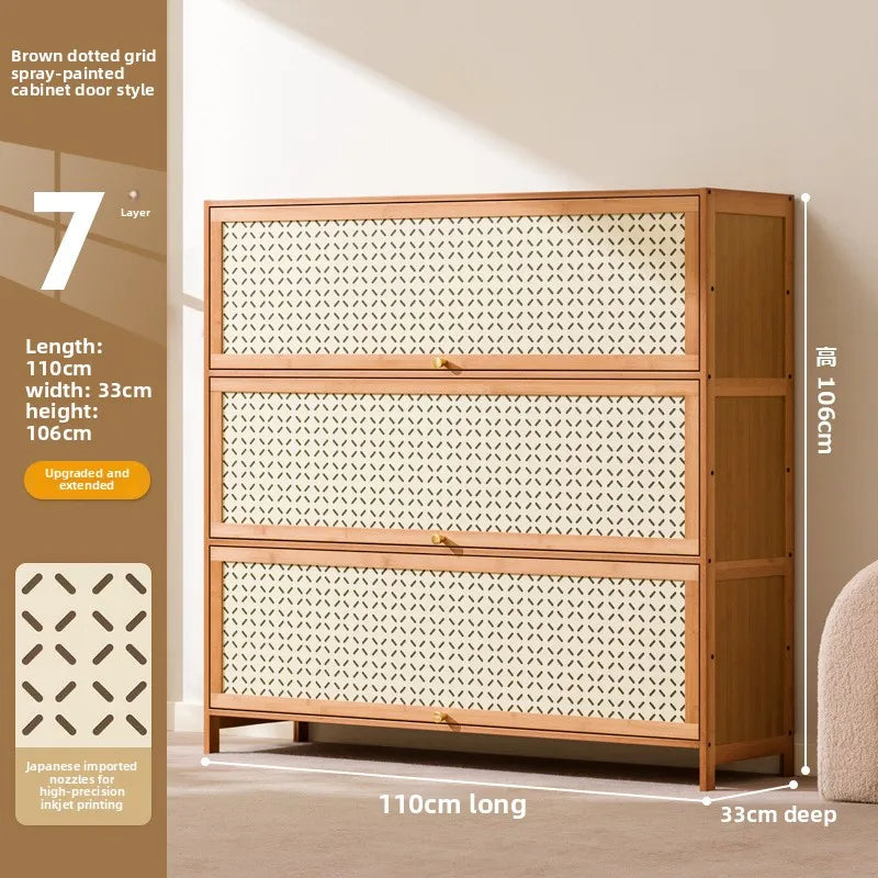 Shoe rack multi-layer household door indoor good-looking entrance dust-proof shoe cabinet rental house shoe rack Oasis Select Seven floors 110