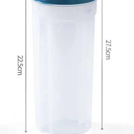Kitchen Supplies Transparent Plastic Storage Tank Kitchen Storage Tank Sealed Fresh Milk Powder and Grains Storage Tank Oasis Select Orange 1500ML