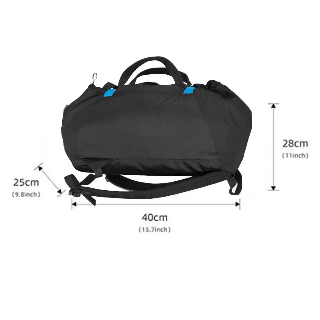 25L Climbing Rope Backpack with Rope Tarp Blanket Tote Outdoor Sports Rope harnesses quickdraws Organized Storage Bag Oasis Select