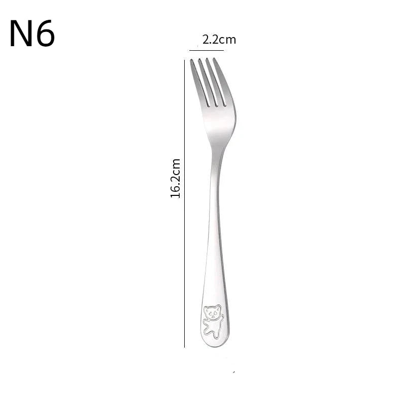 Kids Bear Flatware Set – Stainless Steel Fork Spoon & Knife