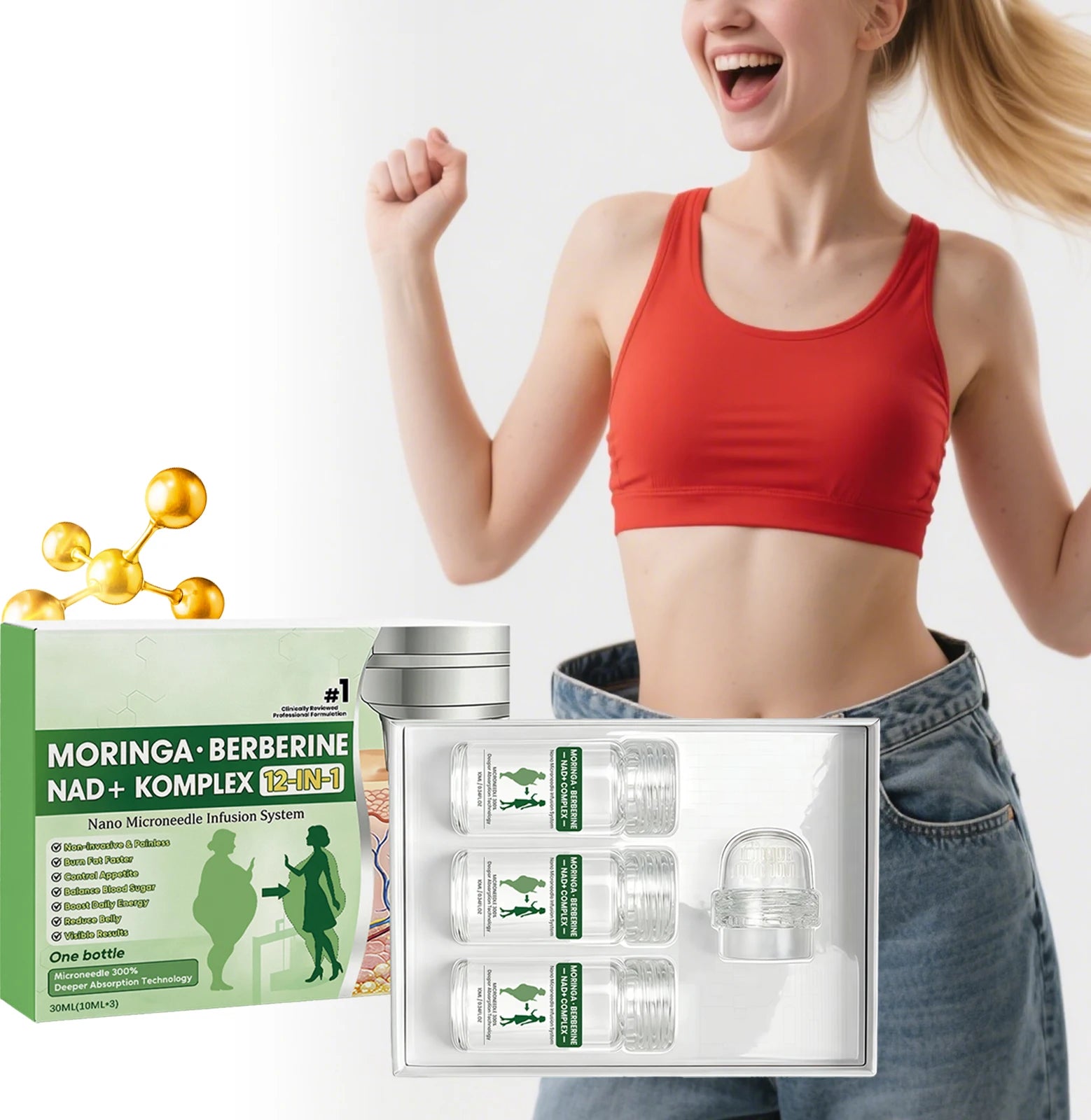 12-in-1 Nano Microneedle Infusion Kit Natural Gentle Moisturizing Firming Skin Nano Microdarts roller for Women Men Serum ≤0.2mm Oasis Select