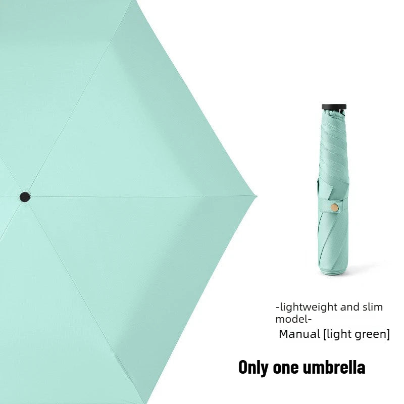 1pcs Ultra-Light Ultra-Fine Carbon Fiber Umbrella Black Sunscreen for Sun and Rain 3-Fold Compact and Portable Lead Umbrella Oasis Select 6 vinyl light green Aluminum 6K