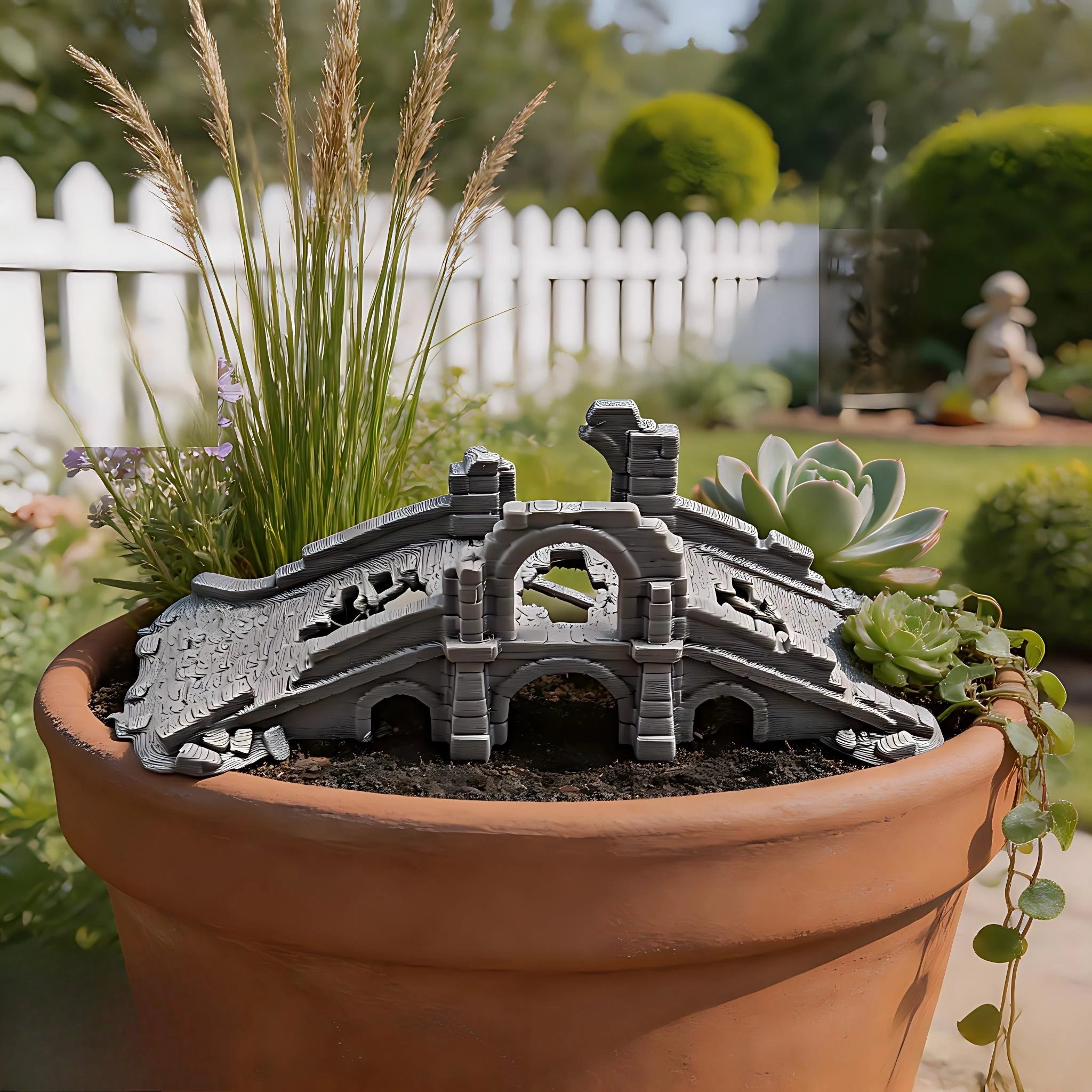 Weathered Stone Bridge Ruins Terrain 3D Printed Wargaming Scenery for Bonsai Decor Miniature Diorama Building Fairy Garden Decor Oasis Select