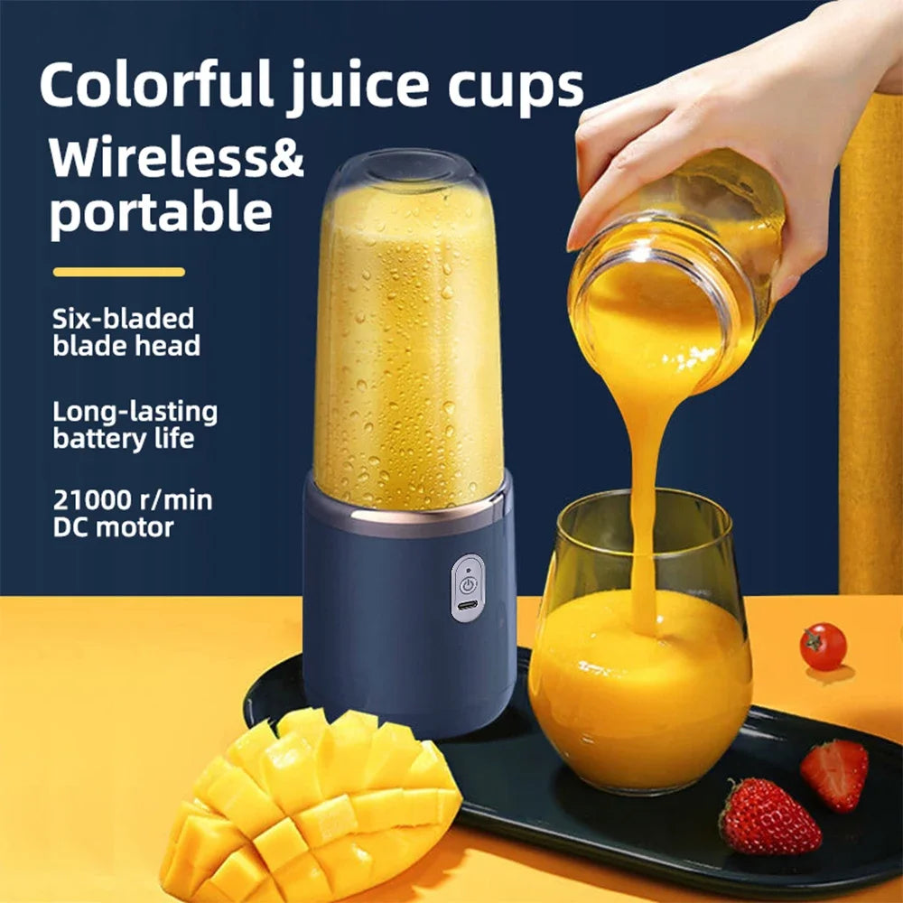 FLAREMORE 6-Blade Portable USB Juicer Blender Cup – 2 Cups