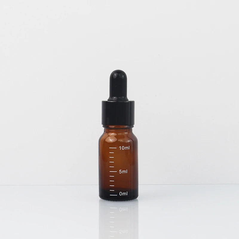 5ml-100ml Dropper Bottles With Scale Reagent Eye Drop Amber Glass Aromatherapy Liquid Pipette Bottle Refillable Bottles Travel Oasis Select