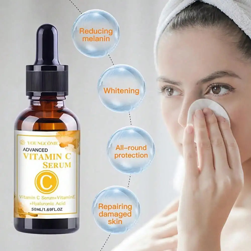 Vitamin C Serum Essence Moisturizing Brighten Wrinkle Remover Anti-aging Fades Spots Repair Fine Lines Facial Skin Care Tools Oasis Select