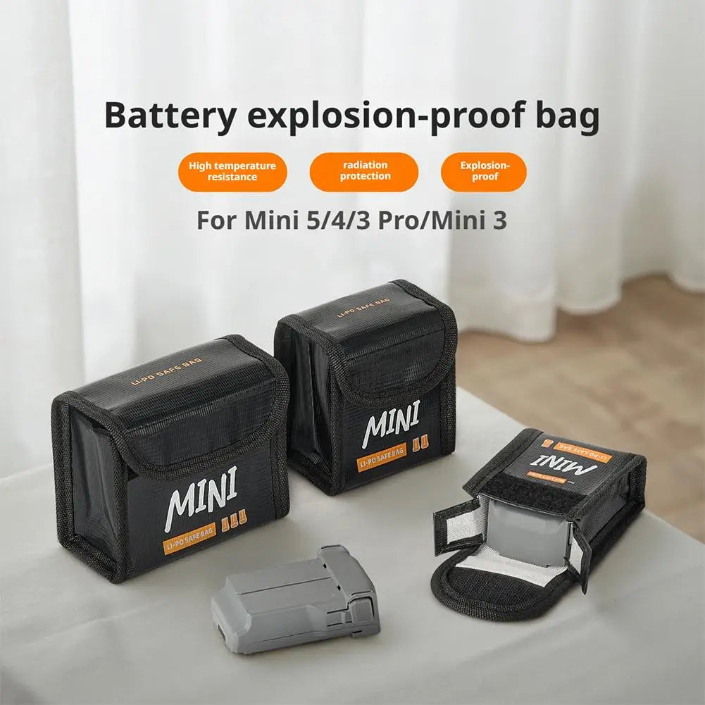 Flight Battery Safe Bag For DJI Mini 5/Mini 4 Pro/Mini 3 Pro/Mini 3 Protective Case Lithium Battery Safe Explosion-proof Bag Oasis Select