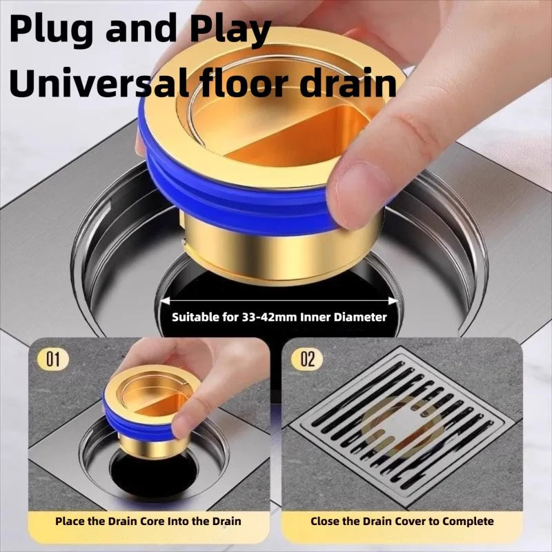 Toilet Shower Copper Floor Drain Core Anti Odor and Insect Repellent Device Springboard Self Sealing Core Bathroom Accessories Oasis Select