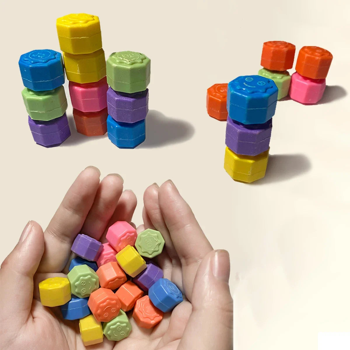 6/12PCS Korea Traditional Play Game Gonggi Jack Stone Pebbles Set Box Exercise Colorful Fun Stress Relief Toy Oasis Select