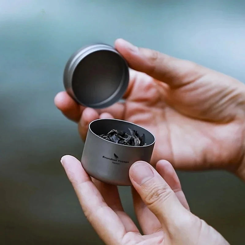 35ml Mini Storage Titanium Tea Jar Box for Coffee Tea Candy Container Cans Spices Tea Caddies Teaware Oasis Select