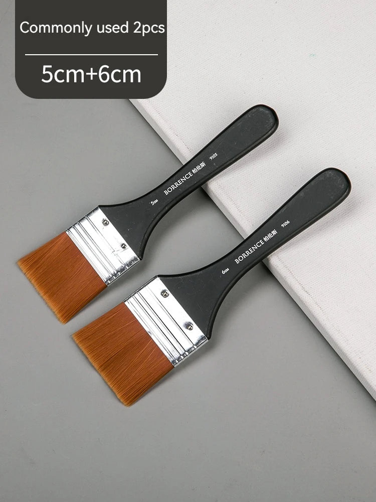Watercolor Oil Art Paint Brush 7 Styles Memory Nylon Hair Painting Brushes Set Wood Handles Acrylic Paints Drawing Brush Tools Oasis Select 5cm 6cm 2pcs