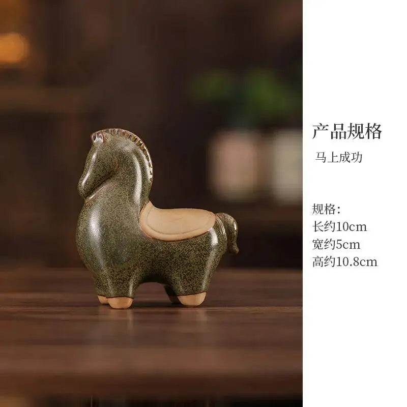 Tea Pet Ornament Living Room Entrance Wine Cabinet Ornament Ceramic Home Living Room Office Tea Pet Supplies Oasis Select 4