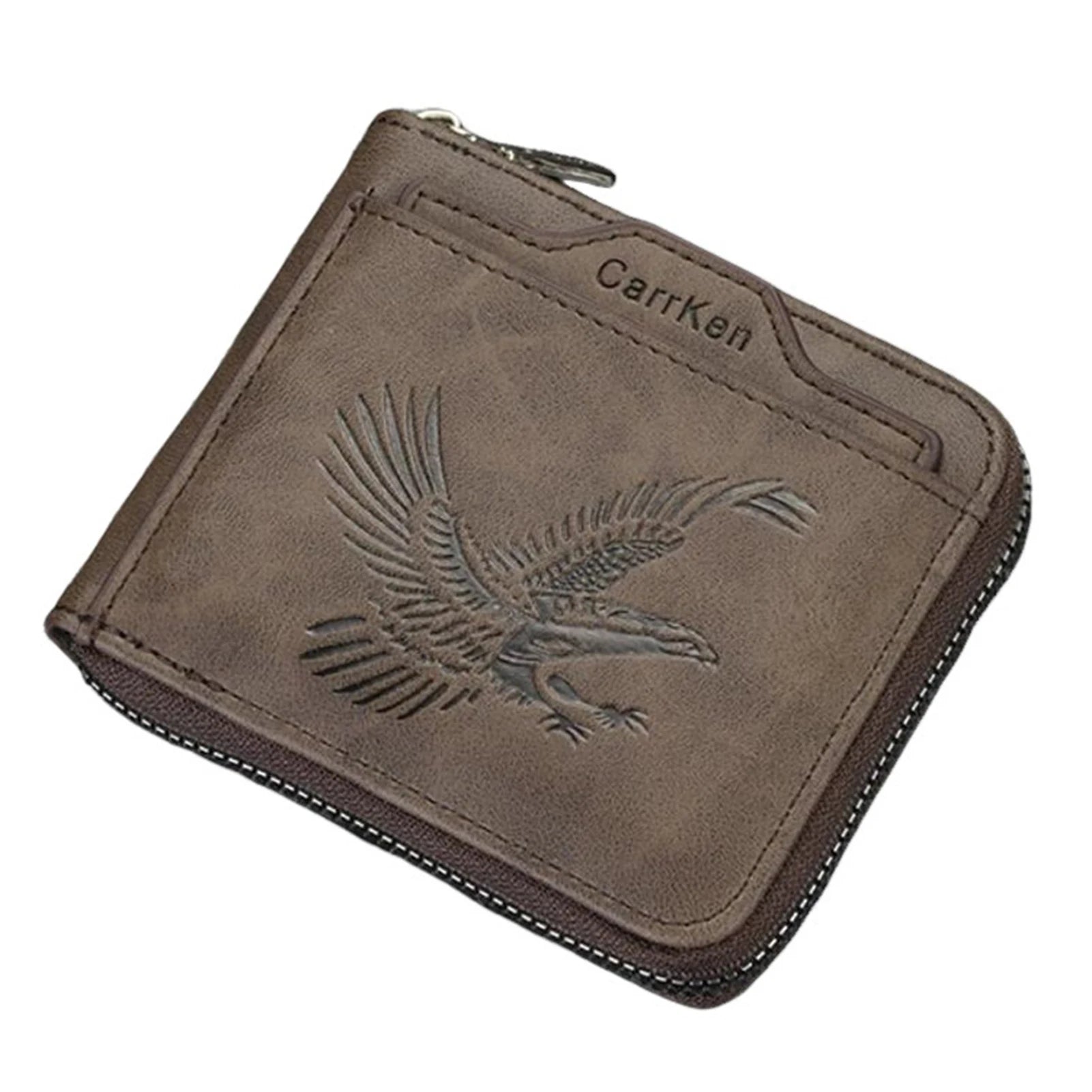 Men's Vintage Eagle-Embossed PU Leather Wallet | Multi Card Slot