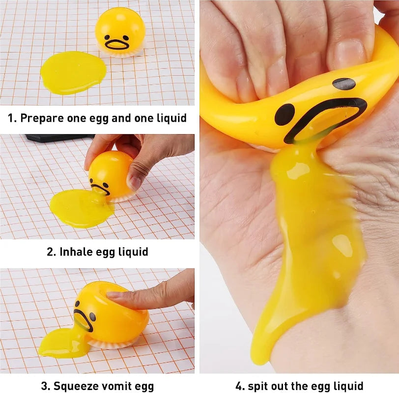 Squishy Egg Yolk Stress Ball – Soft Silicone Squeeze Prank Toy Novelty Squeeze Toy Oasis Select