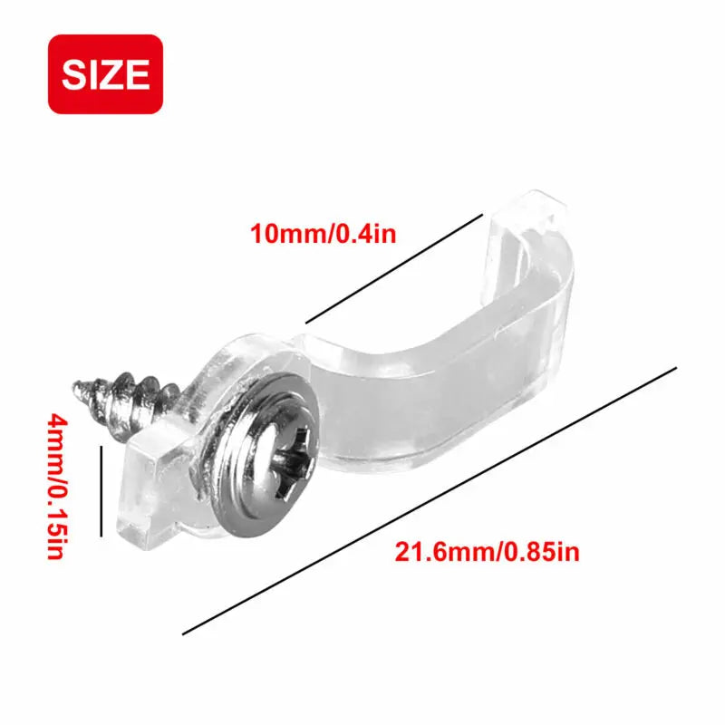 50/100pcs Mounting Brackets Clip Side Fixing Clips For 5050 LED Strip Light Bar With Screws Oasis Select