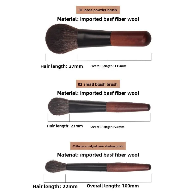 Mini Portable Makeup Brush Set Super Soft Animal Hair Eye Shadow Makeup Tools All Face Professional Oasis Select