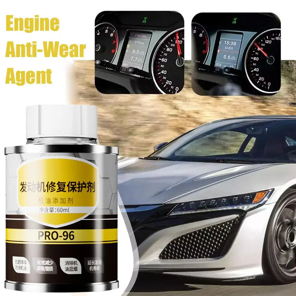 Engine Repair Additive 60ml Cars Engine Anti-Wear Protective Oil Safe Gentle Vehicle Care Cleaner Supplies for Sedans Trucks Oasis Select