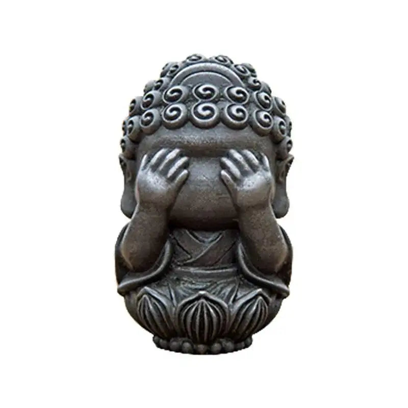 Chinese Style Buddha Zen Tea Pet Ornament Tea Pet Imitation Cast Iron Tea Play Oasis Select