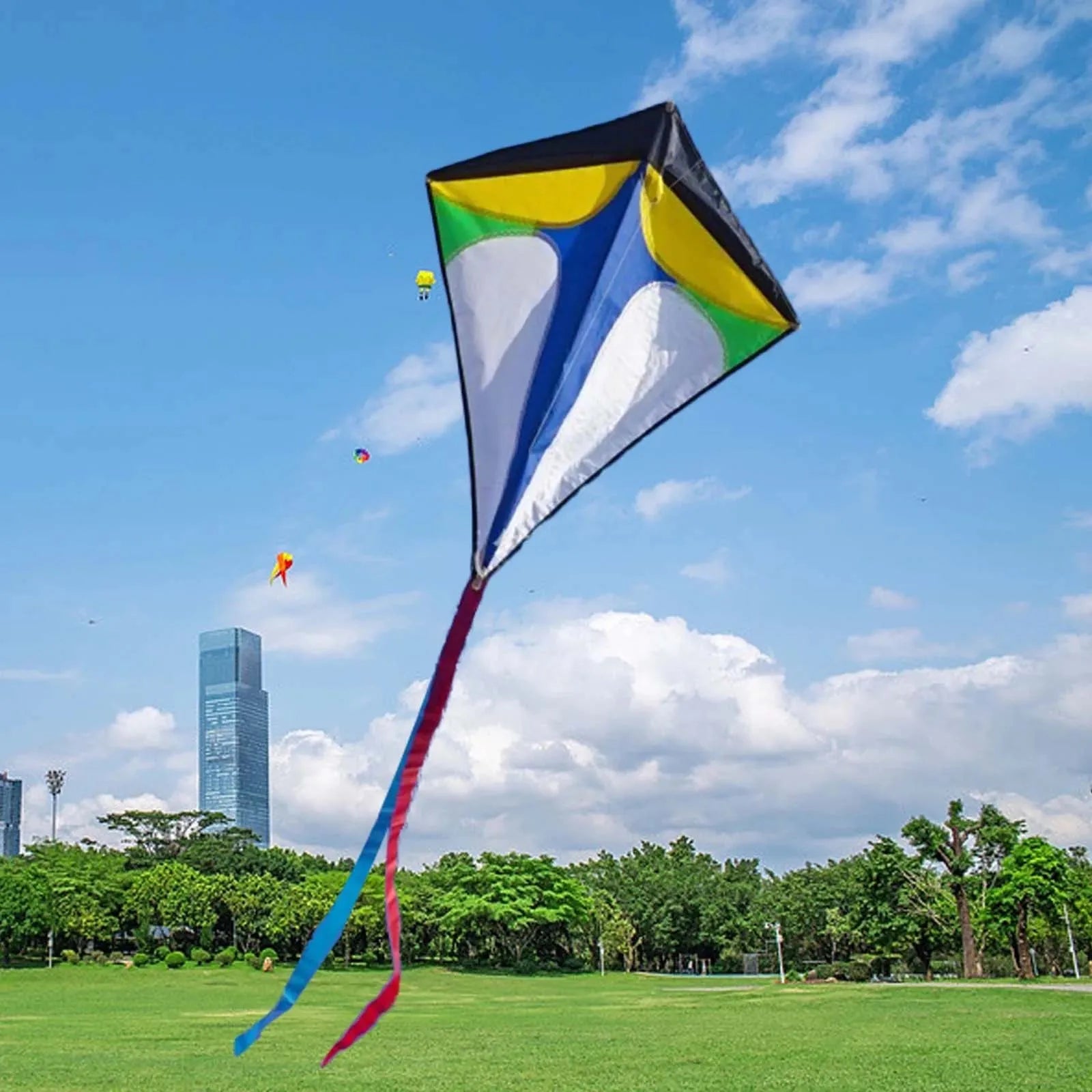 Kids Diamond Kite with Long Tail – Easy Fly Stunt Kite Kids Stunt Kite Oasis Select
