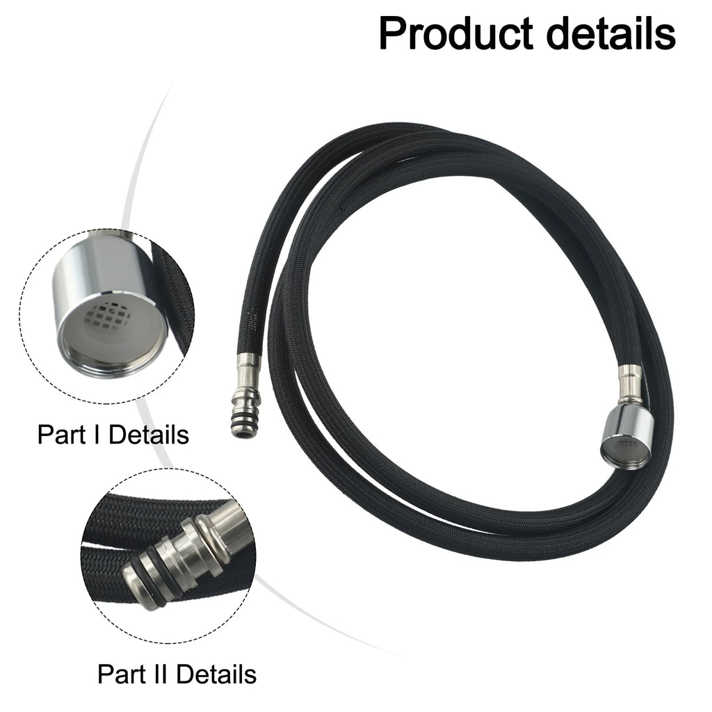 1.5m Kitchen Faucet Hose 360° Rotation Pull Out Nylon Hose With Adapter For Braided Shower Hose Kitchen Bathroom Accessories Oasis Select