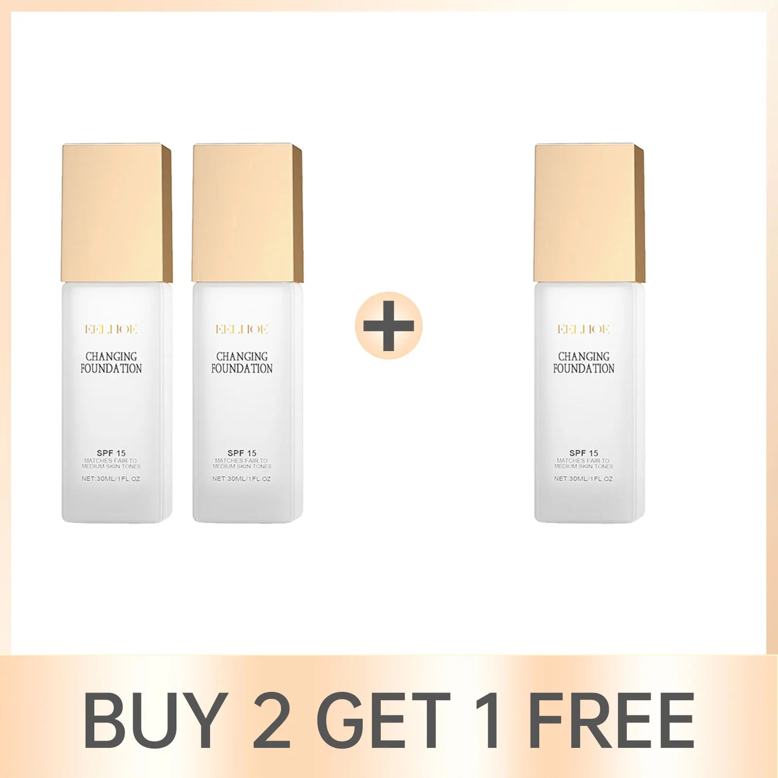 EELHOE Color Changing Liquid Foundation – Matte Full Coverage Liquid Foundation Oasis Select Buy 2 Get 1 Free