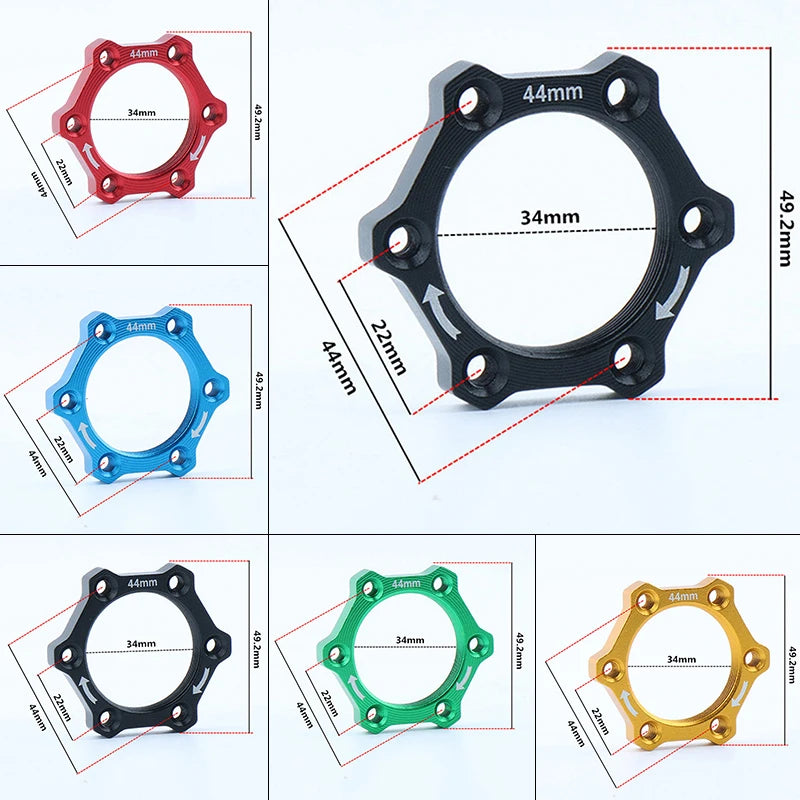 Bike Bicycle Flange Adapter Cycling Rotary 44mm Base Brake Parts Rotors Screw Supplies Threaded Aluminum Alloy Oasis Select