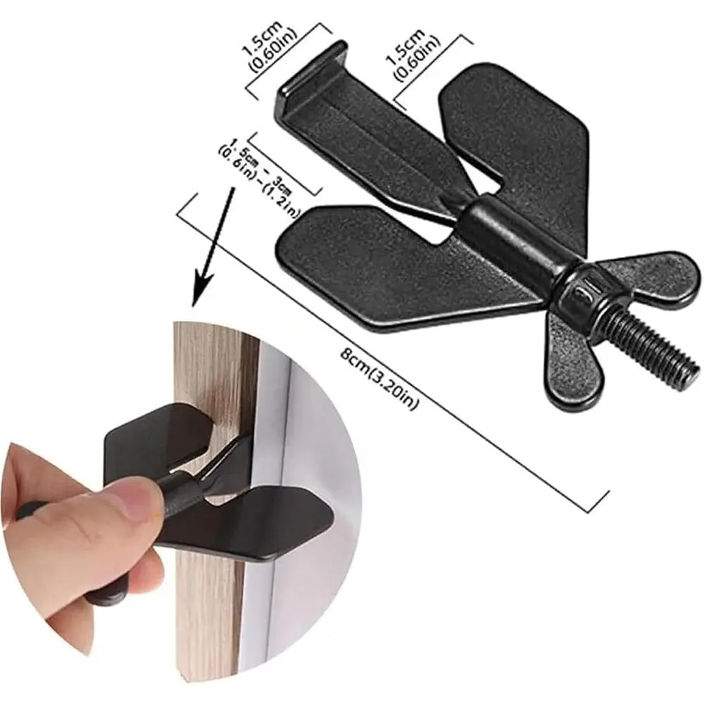 Portable Travel Door Lock & Stopper – Adjustable Stainless Steel