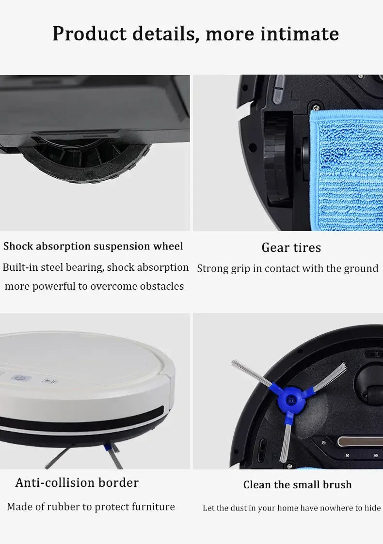 GUOHE Robot Vacuum & Mop Combo – Auto-Recharge & HEPA
