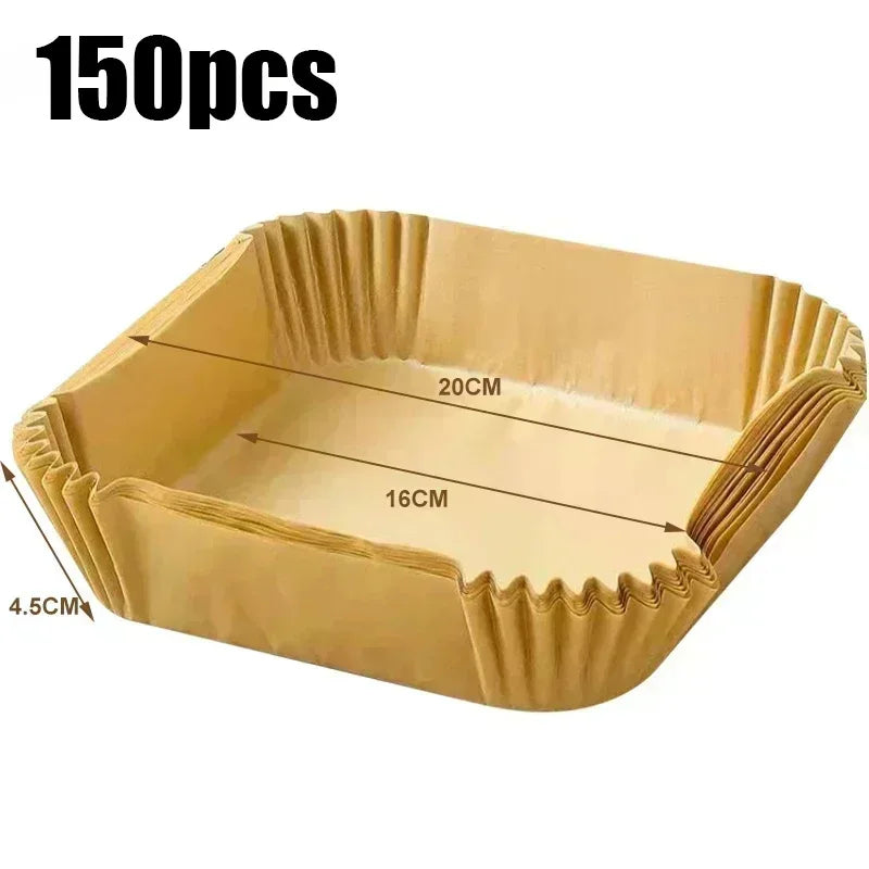 50 PCS Air Fryer Blotting Paper, Baking Blotting Paper, Food Grade Leakproof Non-Stick Food Pad, Thickened Silicone Paper Pad Oasis Select 150pcs Square