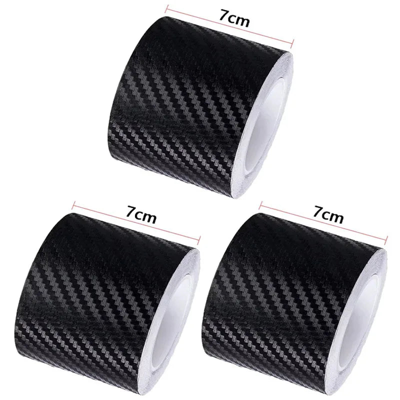 1/3/4pcs 7/5/3/1m Car 3D Carbon Fiber Sticker Threshold Anti Slip Protector Luggage Bumper Side Mirror Anti Scratch Tape Sticker Oasis Select 1m 7cm-3pcs