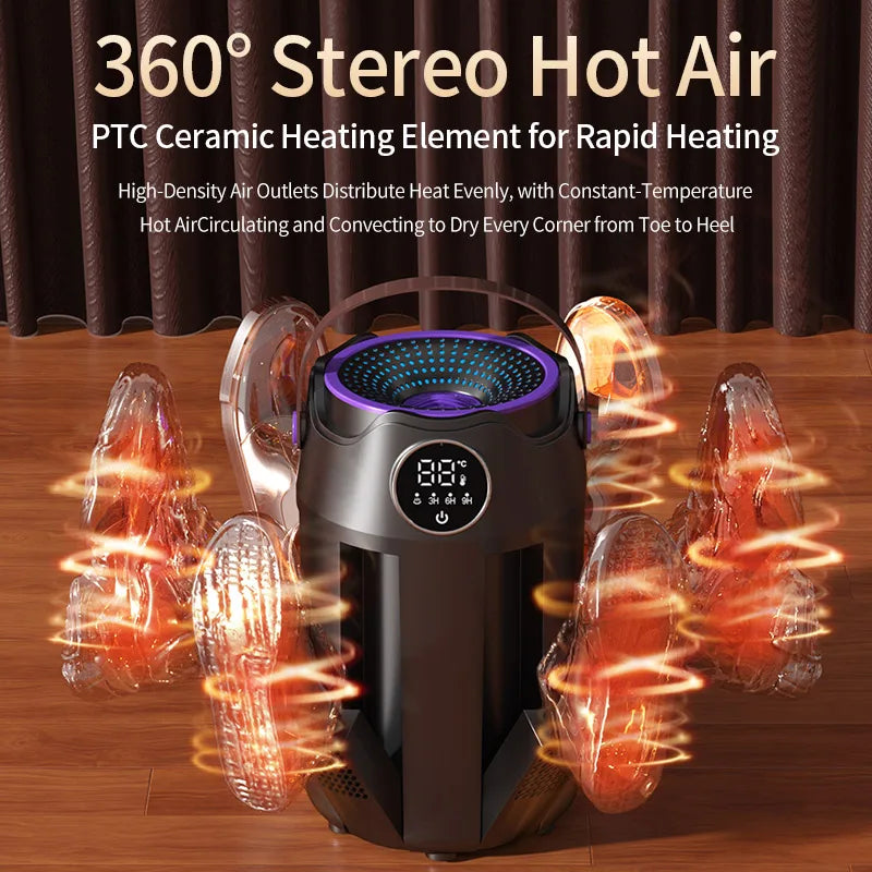 Intelligent Timer Shoe Dryer Household Portable Folding Six Arms Shoe Dryer Quick Drying Deodorizing Sterilizing Shoe Dryer Oasis Select