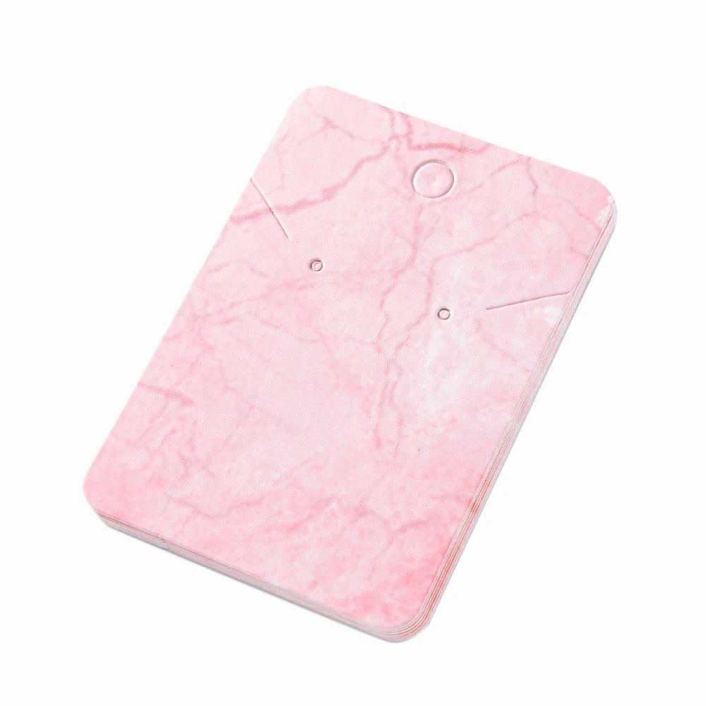 50pcs Marble Earring Display Cards Holder for Necklace Jewelry Packaging Selling Organizer Small Businesses Material Supplies Oasis Select 2 All Red
