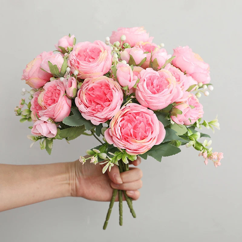 Simulated Flower Bouquet Small Handle Bouquet Wedding Scene Arrangement Simulated Flowers High-end Simulation Oasis Select