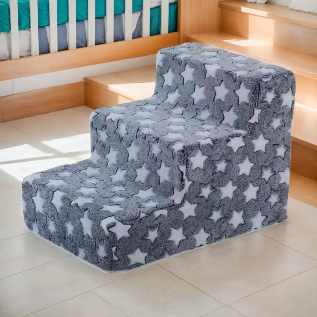 Dog Steps for Bed 3 Steps Non-Slip Cat Stairs Ramp for Couch Non-Slip Removable Cat Ladder Balanced Climbing Pet Ramp for Sofa Oasis Select
