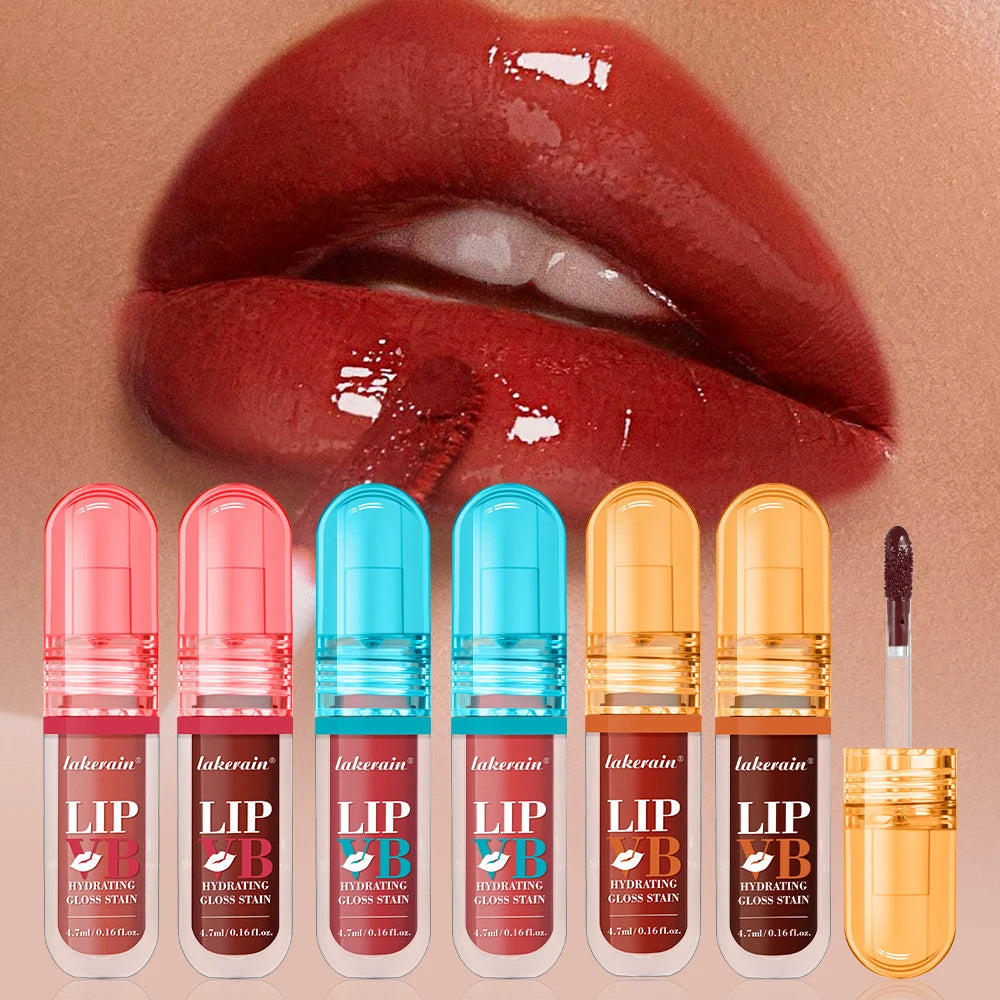 Lakerain Mirror Lip Gloss – Hydrating Gloss Stain, 6 Shades Lip Gloss Oasis Select